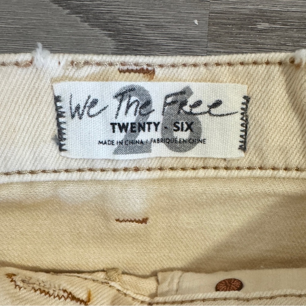 We The Free Tan Distressed Skirt Size 26 - Picture 2 of 3